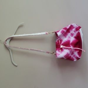 Estee Lauder Tie-Dye Bucket Bag Tote Pink White Recycled Fabric NWT